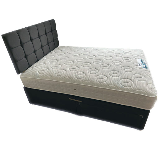 Tulip 4ft6 Two Drawer Double Bed with Cube Headboard