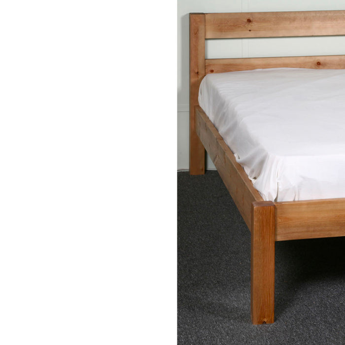 Farm House Ranch Solid Pine Single Wooden Bed Frame