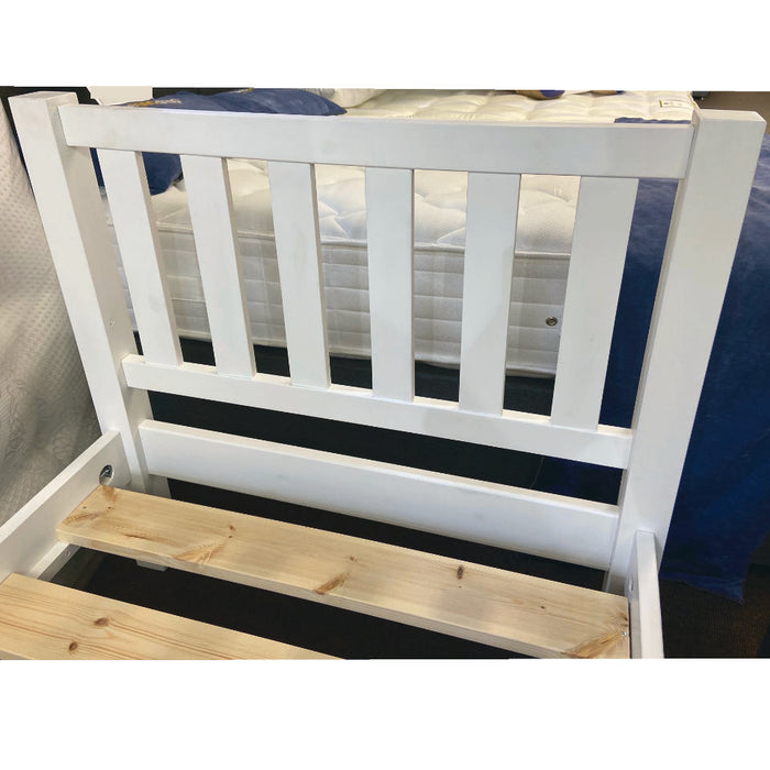 Farm House Painted Shaker Solid Pine Wooden Bed Frame in White or Grey