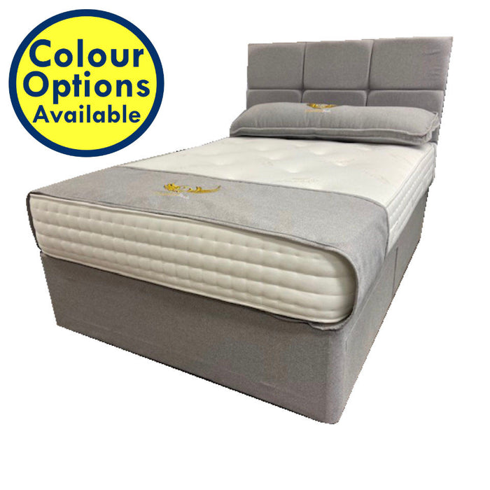 Dreamland Beds 150cm (5ft) Pocket Sprung Cashmere Memory Kingsize Bed with Two Drawers & Headboard