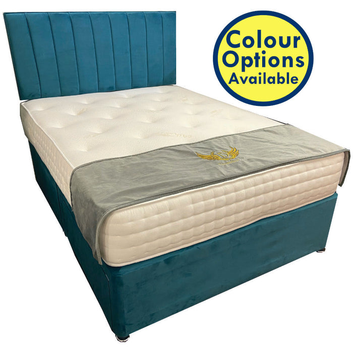 Dreamland Beds 120cm (4ft) Pocket Sprung Cashmere Small Double Bed with Two Drawers & Headboard