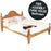 Farm House Classic Bed With Low Foot End Solid Pine Wooden Bed Frame