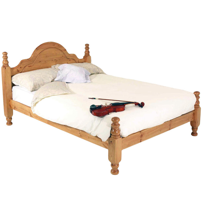 Farm House Classic Bed With Low Foot End Solid Pine Wooden Bed Frame