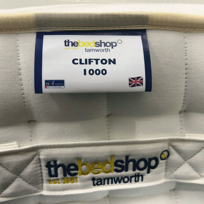 The Bed Shop Clifton 1000 Pocket Sprung 3ft (90cm) Single Mattress