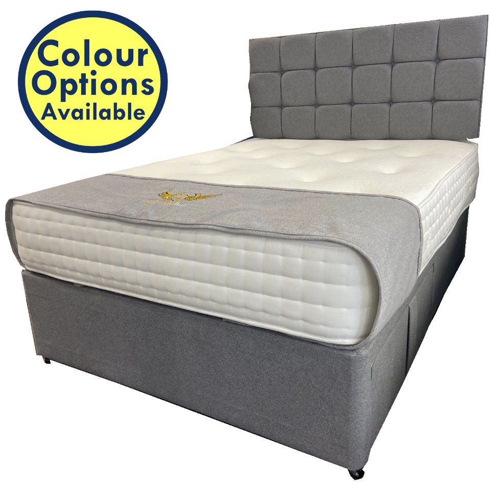 Dreamland Beds Opulence Memory 1500 150cm (5ft) Kingsize Bed with Two