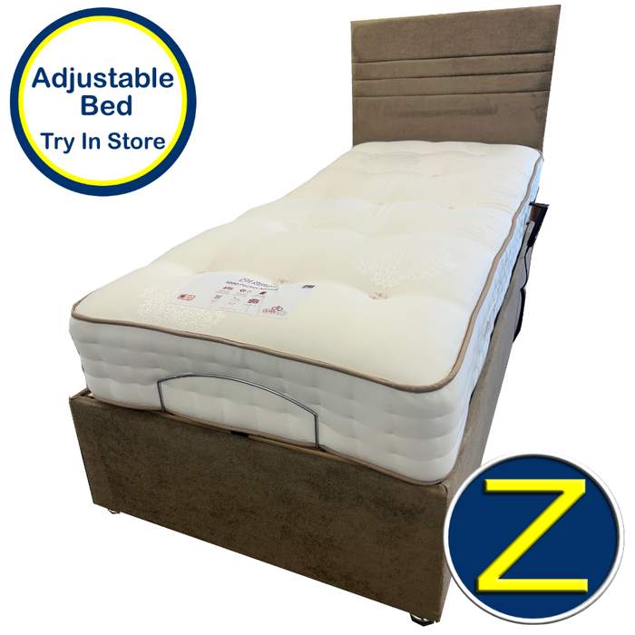 Adjustable Motion Natural 90cm (3ft) Single Adjustable Bed "FREE ASSEMBLY"