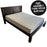 Farm House Walnut Colour Chunky Panel Low Foot End Solid Pine Wooden Bed Frame
