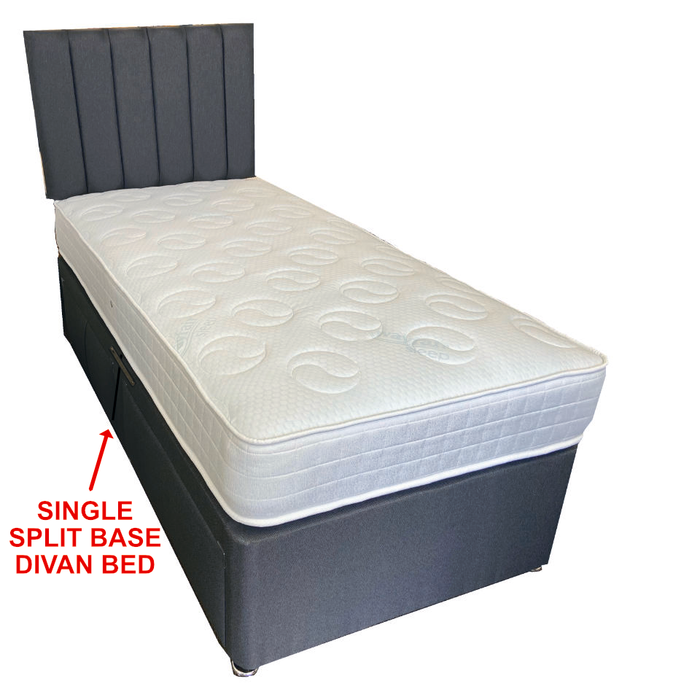 Split Base Tulip 3ft Two Drawer Single Bed with Headboard