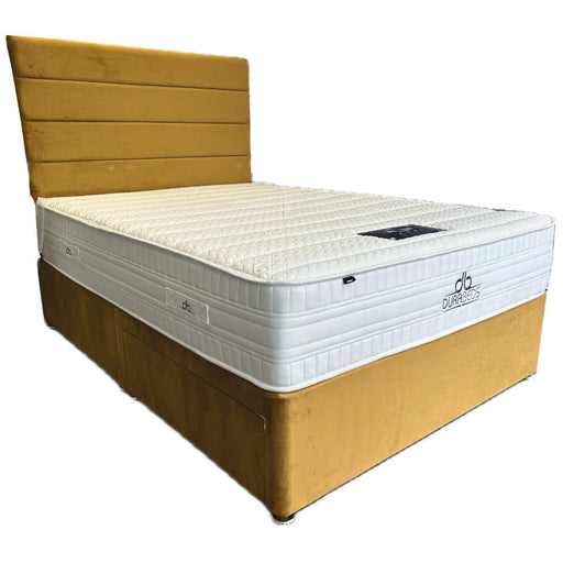 SHOP FLOOR CLEARANCE Trio Hybrid Firm 135cm (4ft6) Double 2 Drawer Divan Bed & Headboard IN STOCK