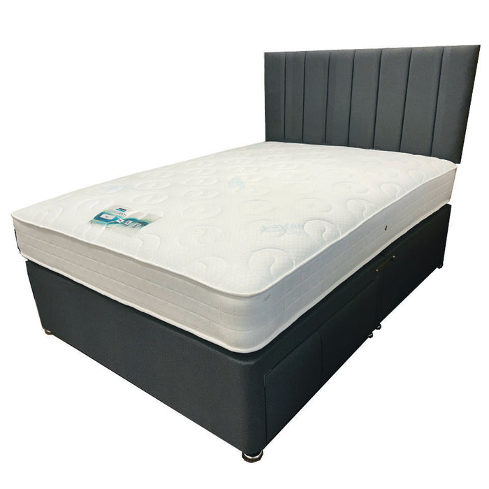 STAR BUY Tulip 4ft Two Drawer Small Double Bed with Sophia Headboard