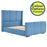Tulip Fabric Bedstead with Winged Head End and High Foot End