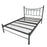 Bright Metal Bed Frame in Black Finish
