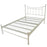 Bright Metal Bed Frame in Ivory Finish