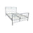 Pipe Metal 4ft6 Double Bed Frame in White Finish