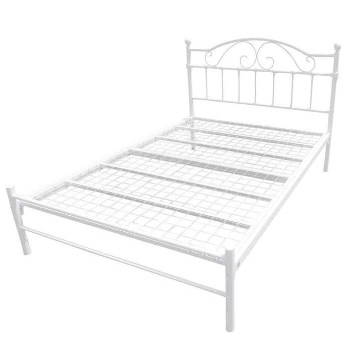 Susie Metal Bed Frame in White Finish